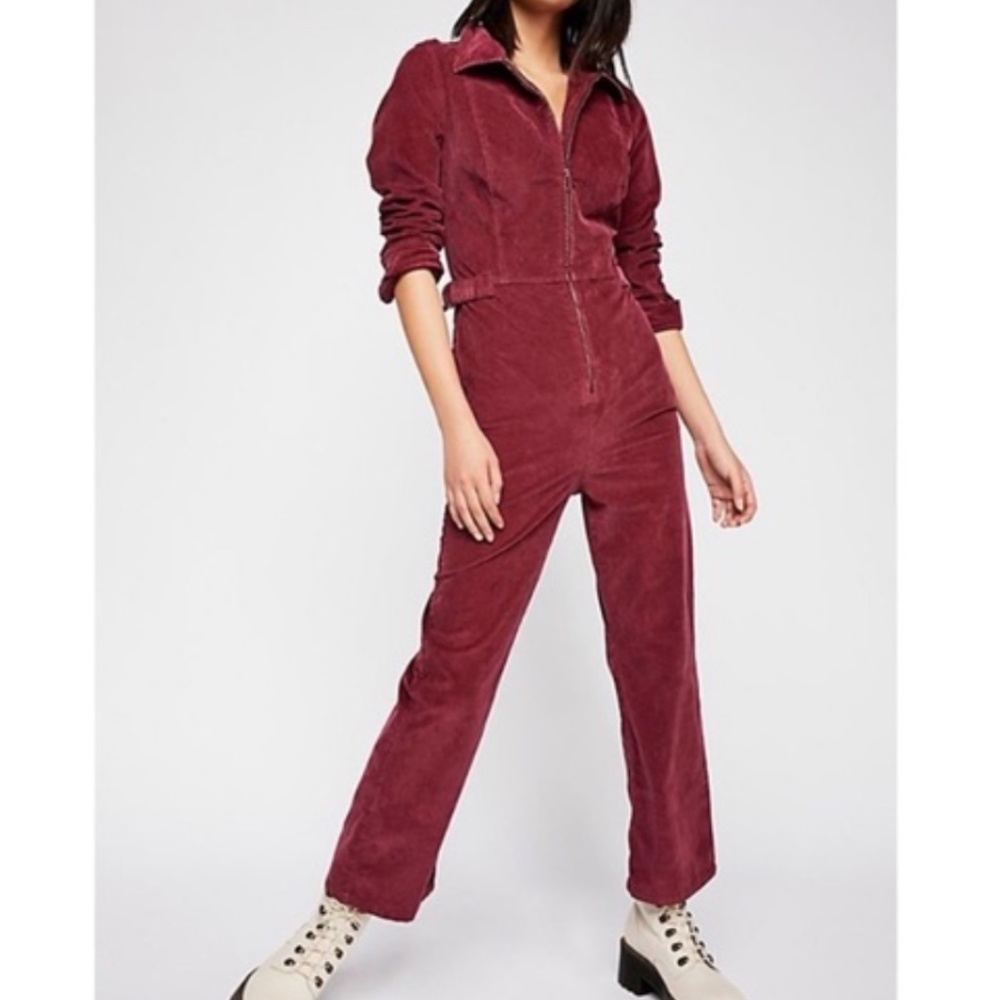 COPY - free people // mulberry corduroy jumpsuit NWT
